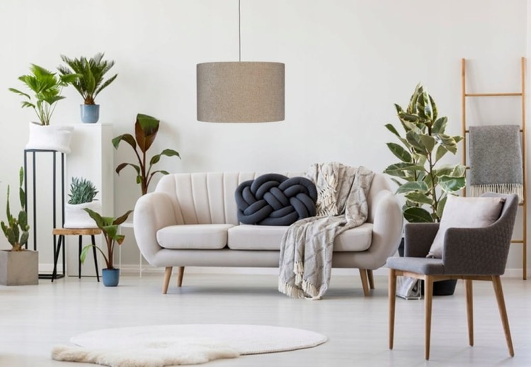 Abażur beżowy Boucle VENOSA - walec 40