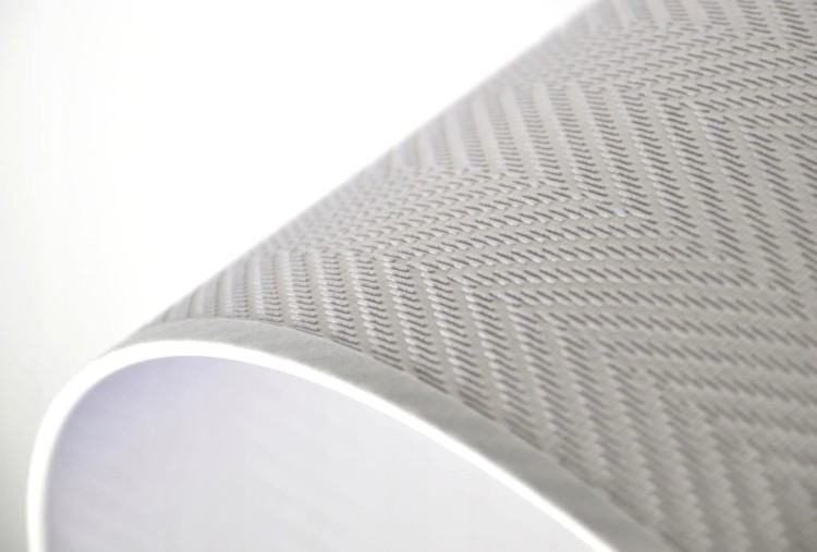 Abażur mleczno-szary KRESKI - walec 35- detal