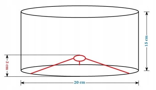 Abażur złoty LATINA - walec 20