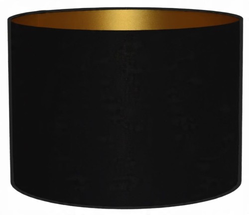 Abażur czarny + złoty MIRANO - walec 20