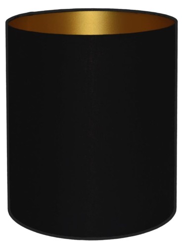 Abażur czarny + złoty MIRANO - walec 13