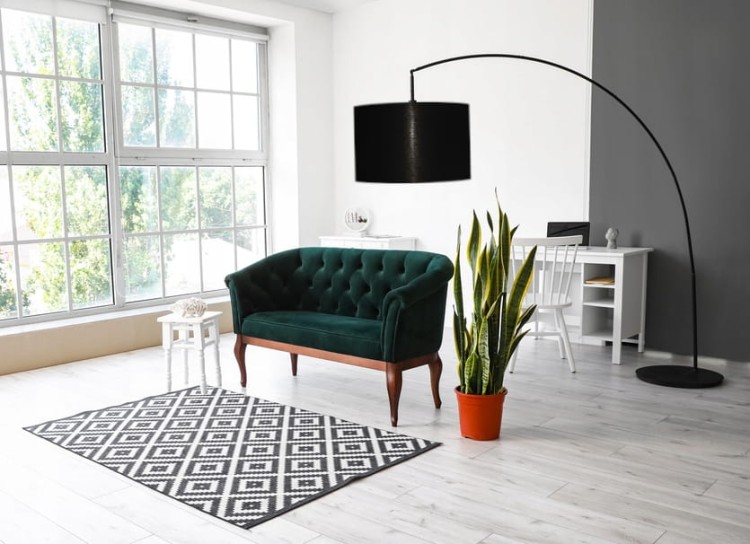 Abażur czarny + złoty MIRANO - walec 13