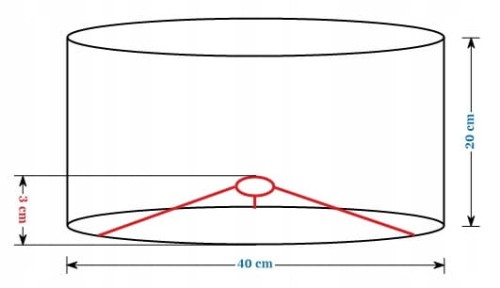 Abażur brudny szary MIRANO - walec 40