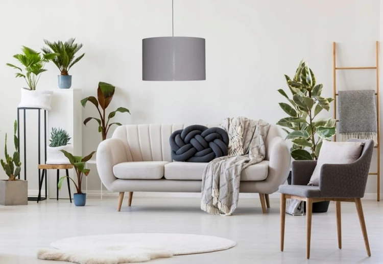 Abażur brudny szary MIRANO - walec 35