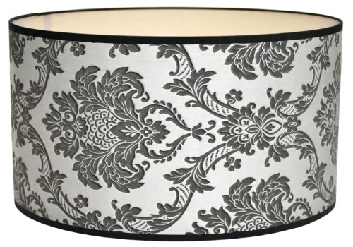 Abażur Grafitowy ORNAMENT - walec 45