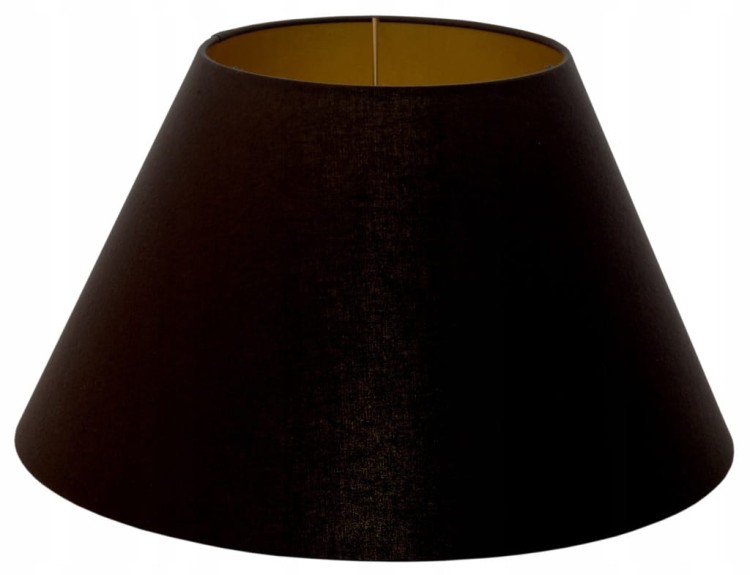 Abażur czarny + złoty MIRANO - stożek A 50