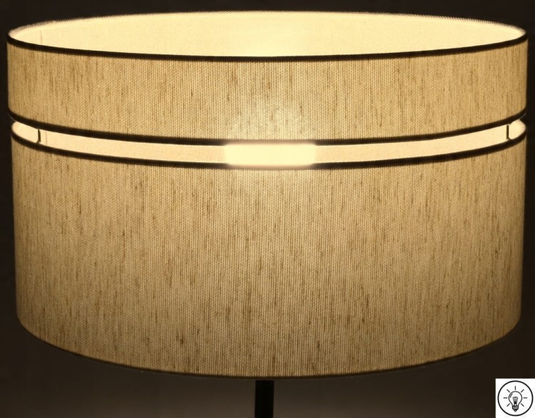 Abażur złoty LATINA - podwójny 40 - zapalony 1