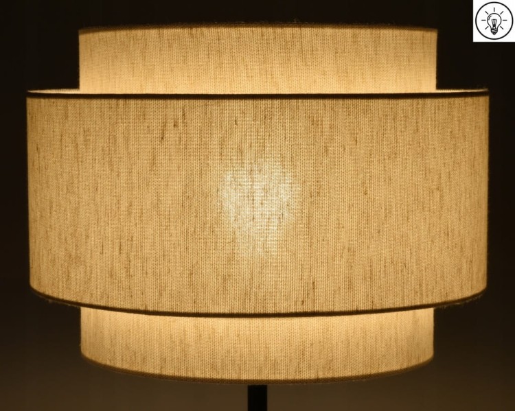 Abażur złoty LATINA - tort 45 - zapalony 2