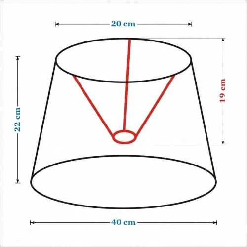 Abażur terakota Boucle VENOSA - stożek A 40