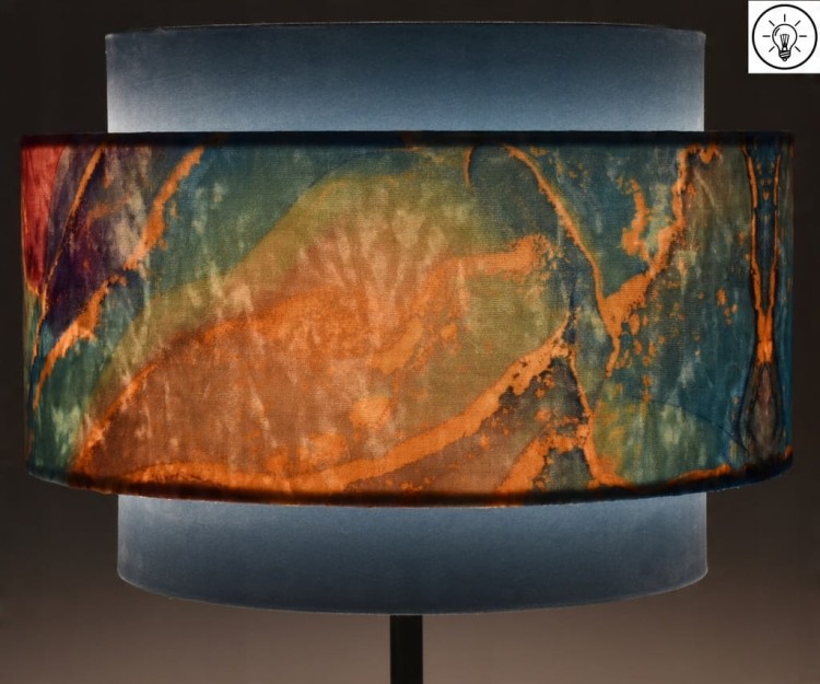 Abażur Geody 02 PANCA - tort 45 - zapalony 2