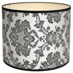 Abażur grafitowy ORNAMENT - walec 25