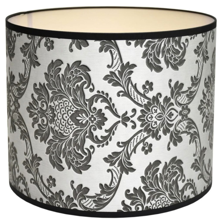 Abażur Grafitowy ORNAMENT - walec 25