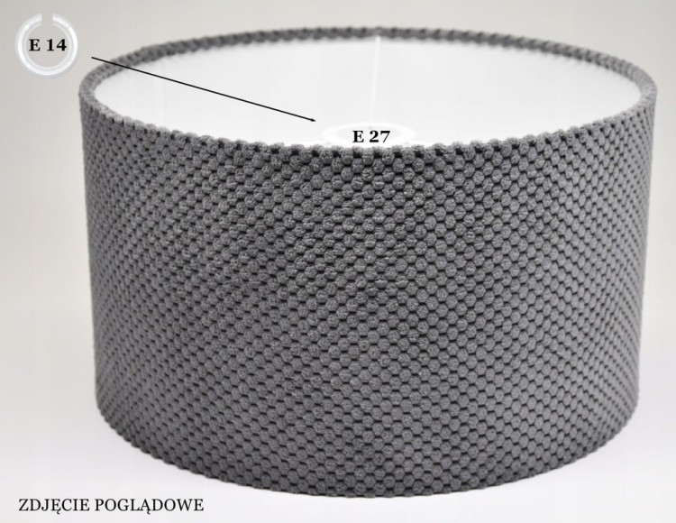 ABAŻUR grafitowy SAVIO - walec 15