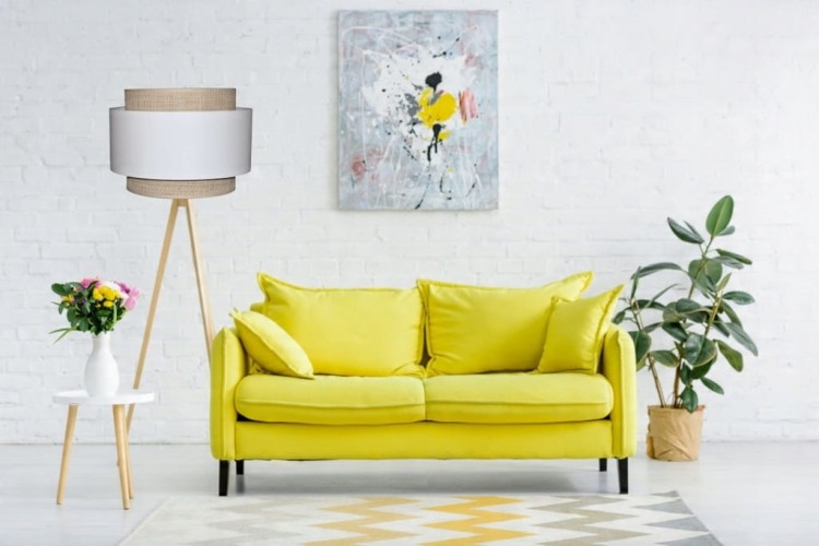 Abażur biały / rafia MIRANO - tort 45 - aranżacja 1