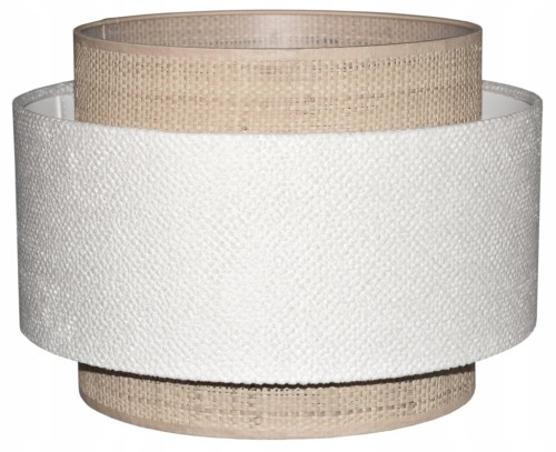Abażur biały / rafia AREZZO - tort 45