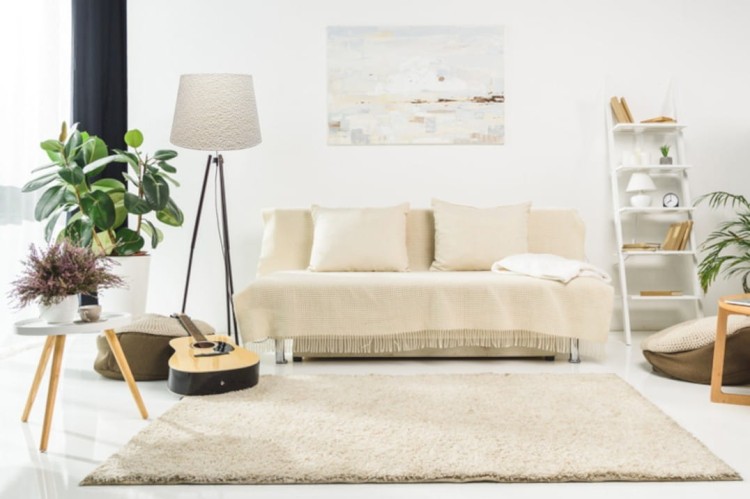 ABAŻUR kokosowa biel Grube - Boucle COREDO - stożek B 44