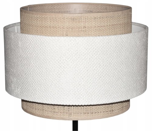 Abażur biały / rafia AREZZO - tort 45 - zgaszony 1