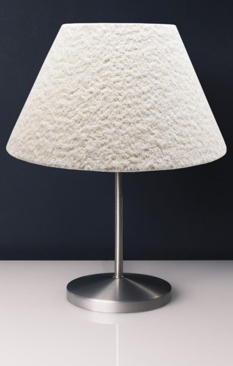 ABAŻUR kokosowa biel Grube - Boucle COREDO - stożek A 31