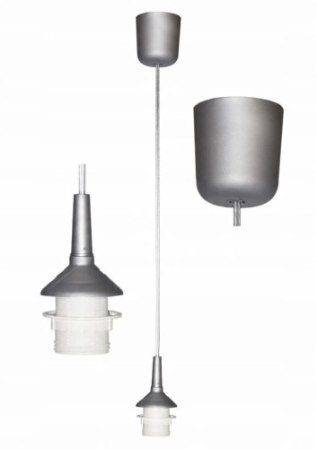 Zawieszenie Zawiesie Zwis Lampa do Abażura Klosza ST SREBRNE E27 FARINI