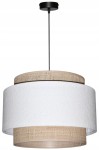 Lampa wisząca Abażur biały Boucle  / rafia VENOSA - tort 35