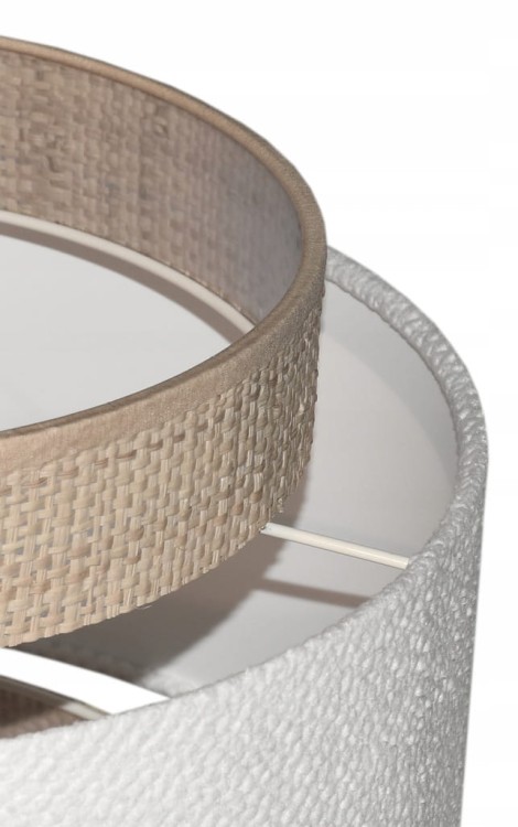 Lampa wisząca Abażur biały / rafia AREZZO - tort 35 - detal 1