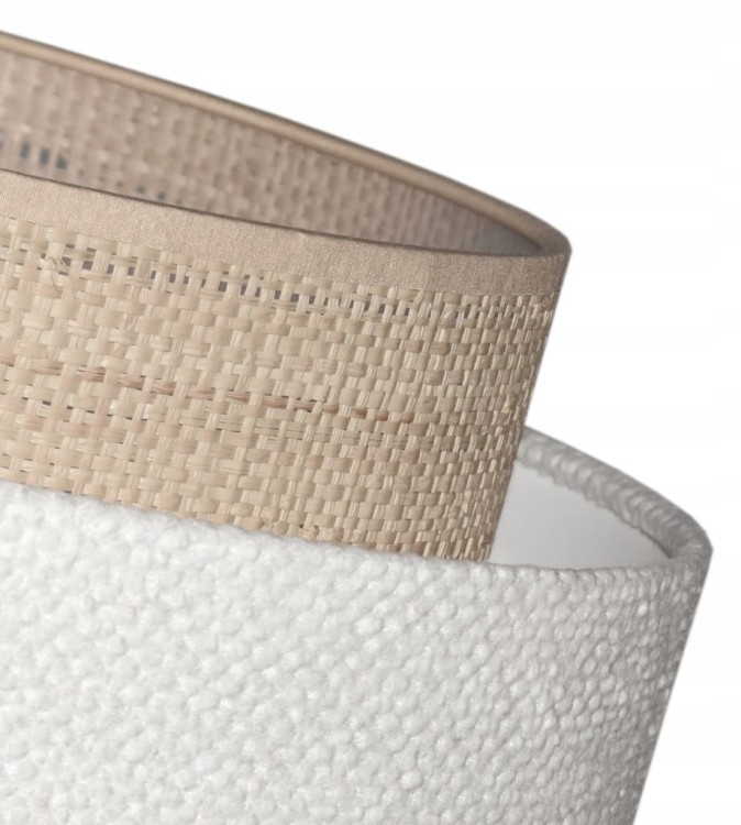 Lampa wisząca Abażur biały / rafia AREZZO - tort 35 - detal 2