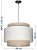 Lampa wisząca Abażur biały / rafia AREZZO - tort 45 - wymiary