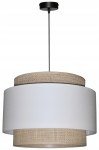 Lampa wisząca Abażur biały / rafia MIRANO - tort 35
