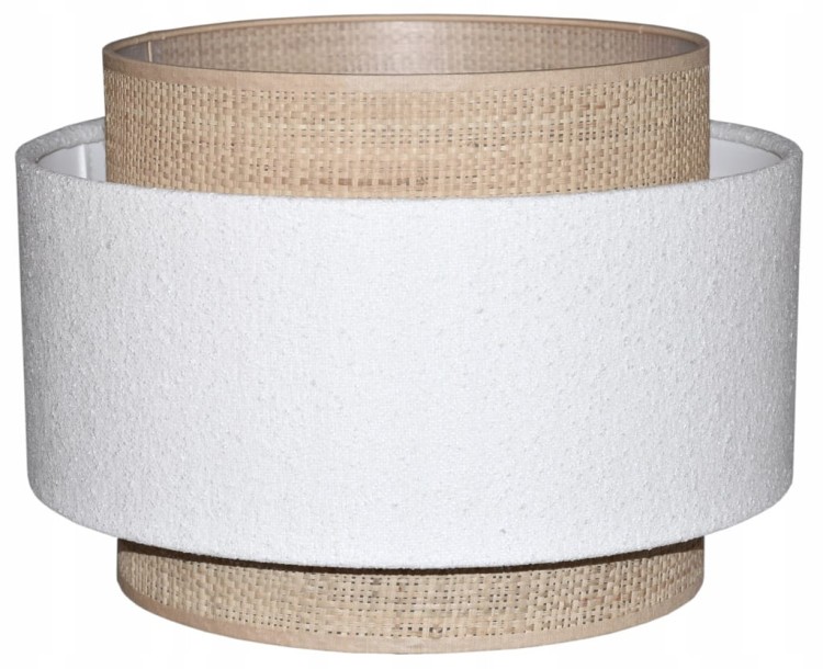 Abażur biały / rafia VENOSA - tort 45