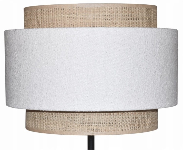 Abażur biały / rafia VENOSA - tort 45 - zgaszona 2