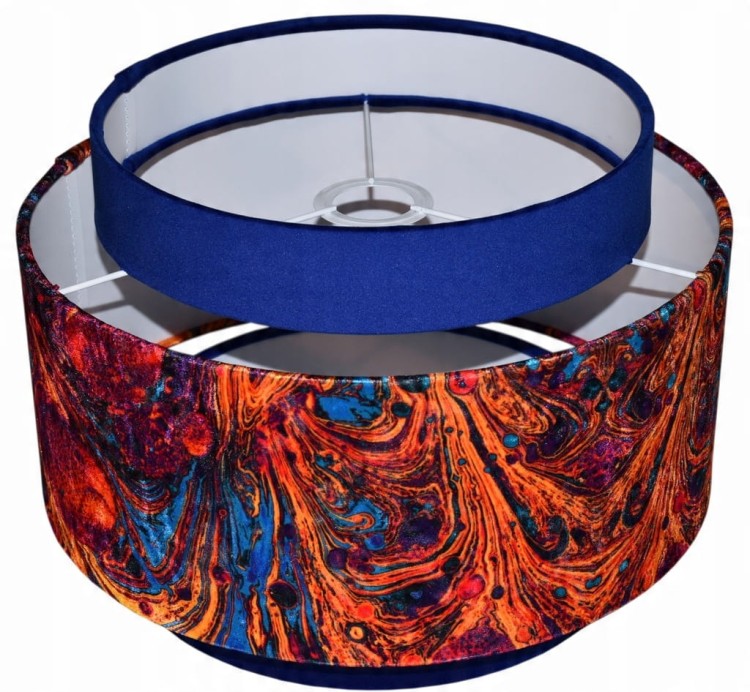 Lampa wisząca Abażur Lawa PANCA - tort 45 - mocowanie