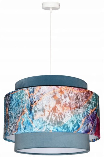 Lampa wisząca Abażur Geody 02 PANCA - tort 35 - zawieszenie białe