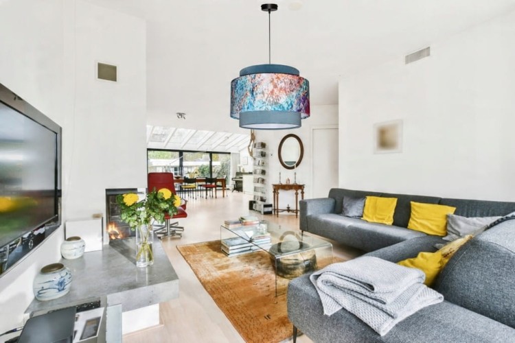 Lampa wisząca Abażur Geody 02 PANCA - tort 45 - aranżacja 1