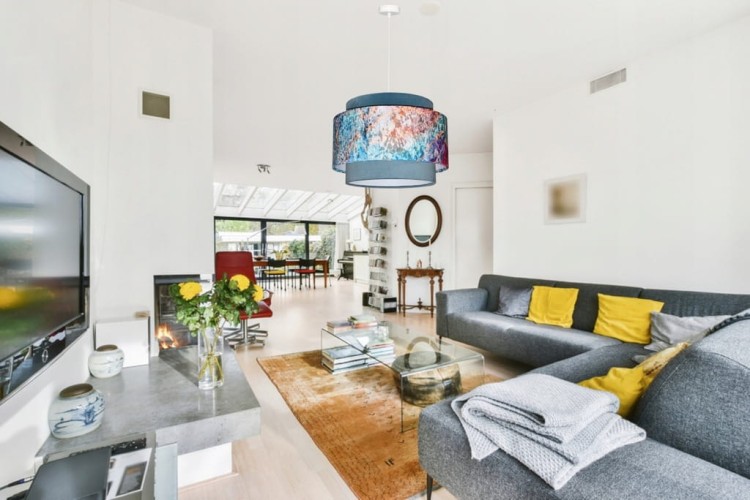 Lampa wisząca Abażur Geody 02 PANCA - tort 45 - aranżacja 2