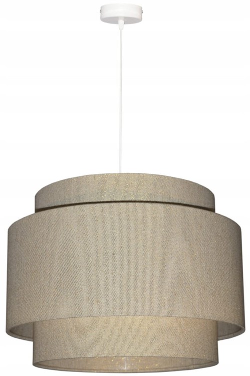 Lampa wisząca Abażur złoty LATINA - tort 35 - zawieszenie białe