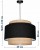 Lampa wisząca Abażur czarny / rafia MIRANO - tort 45 - wymiary