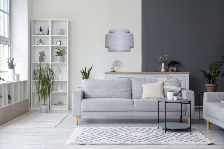 Lampa wisząca Abażur perłowy ANDRIA- tort 35 - aranżacja 2