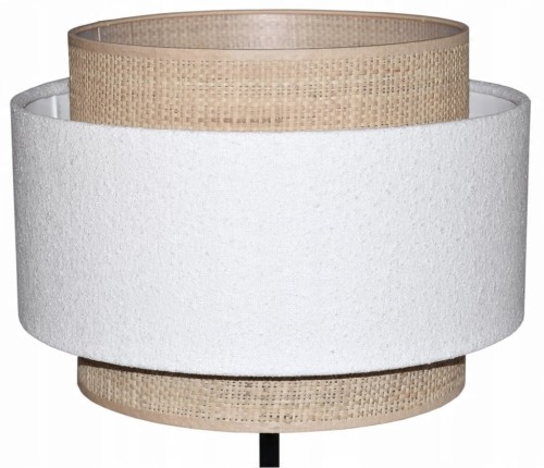 Abażur biały / rafia VENOSA - tort 35 - zgaszony 1