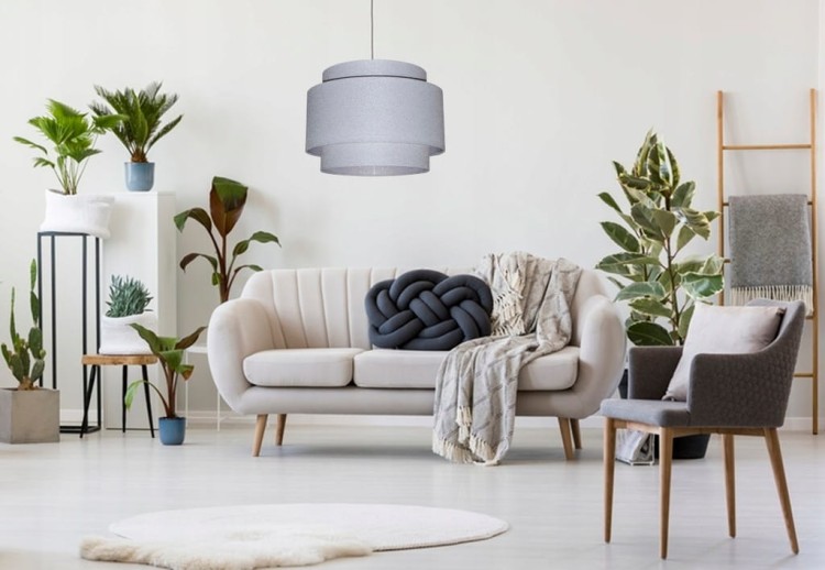 Lampa wisząca Abażur perłowy ANDRIA- tort 45 - aranżacja 1