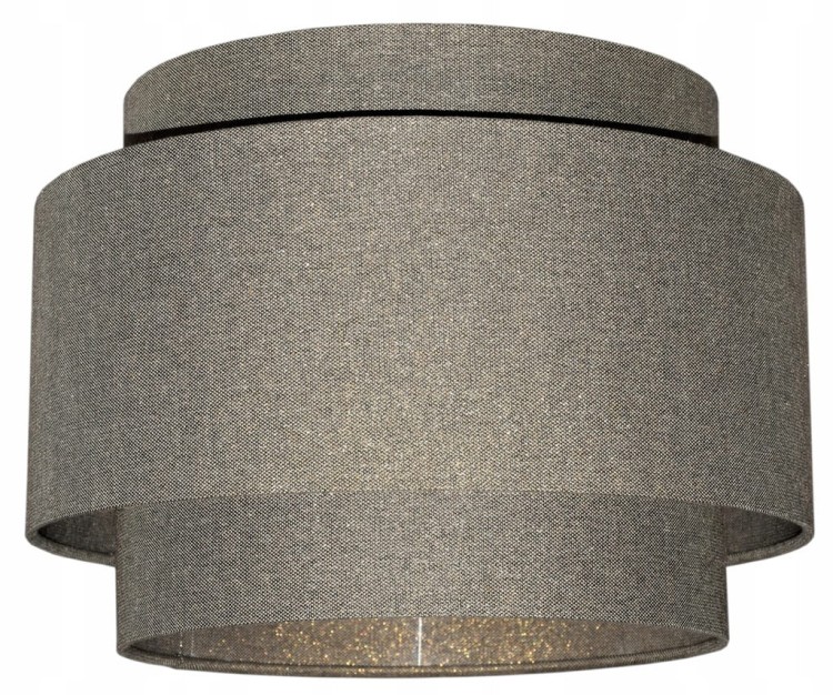 Lampa wisząca Abażur stare złoto PRATO- tort 45 - zgaszony