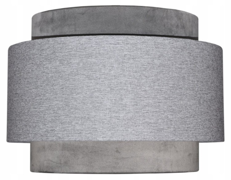 Lampa wisząca Abażur szary AVOLA - tort 35 - zgaszony