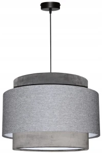 Lampa wisząca Abażur szary AVOLA - tort 45