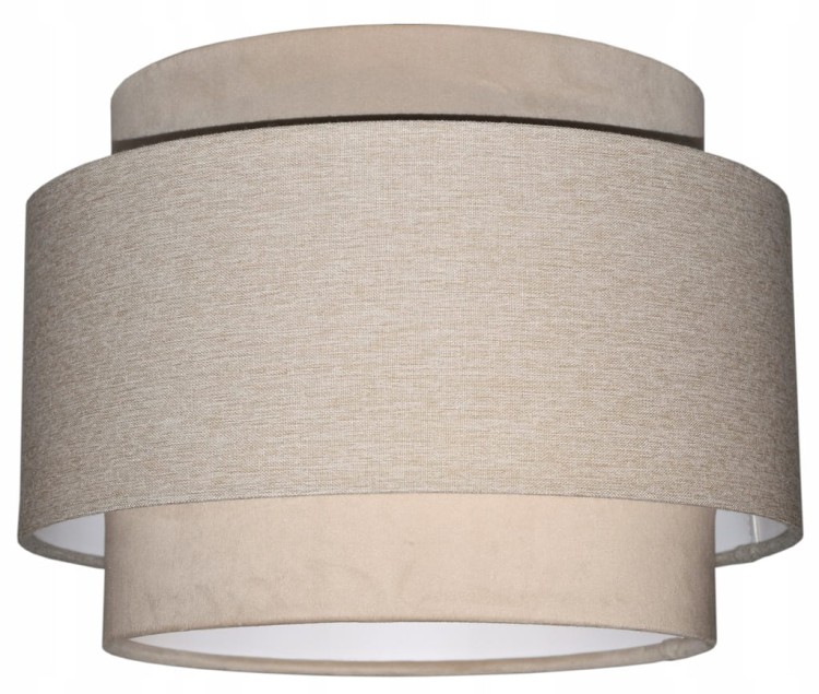 Lampa wisząca Abażur beżowy AVOLA - tort 35 - zgaszony