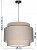 Lampa wisząca Abażur beżowy AVOLA - tort 45 - wymiary
