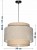Lampa wisząca Abażur beżowy Boucle  / rafia VENOSA - tort 35 - wymiary