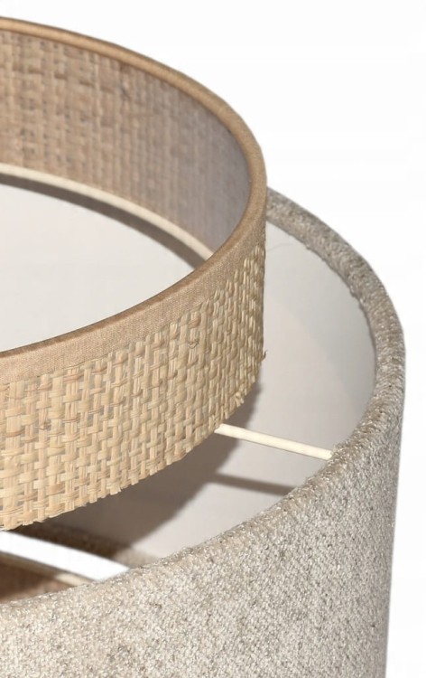 Lampa wisząca Abażur beżowy Boucle  / rafia VENOSA - tort 35 - detal 1