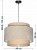 Lampa wisząca Abażur beżowy Boucle  / rafia VENOSA - tort 45 - wymiary