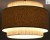 Lampa wisząca Abażur beżowy Boucle  / rafia VENOSA - tort 45 - zapalony