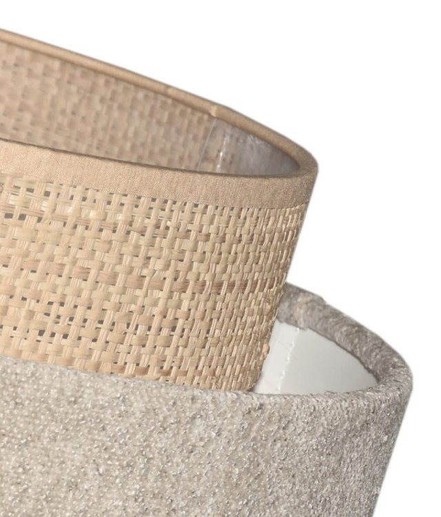 Lampa wisząca Abażur beżowy Boucle  / rafia VENOSA - tort 45 - detal 2