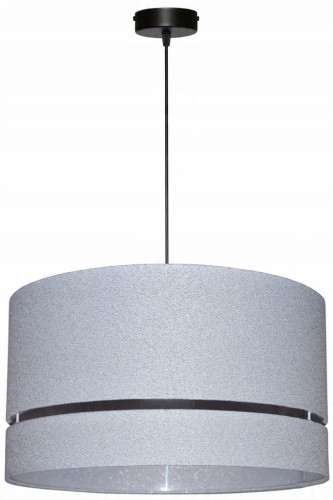 Lampa wisząca Abażur perłowy ANDRIA - podwójny 40 - zawieszenie czarne